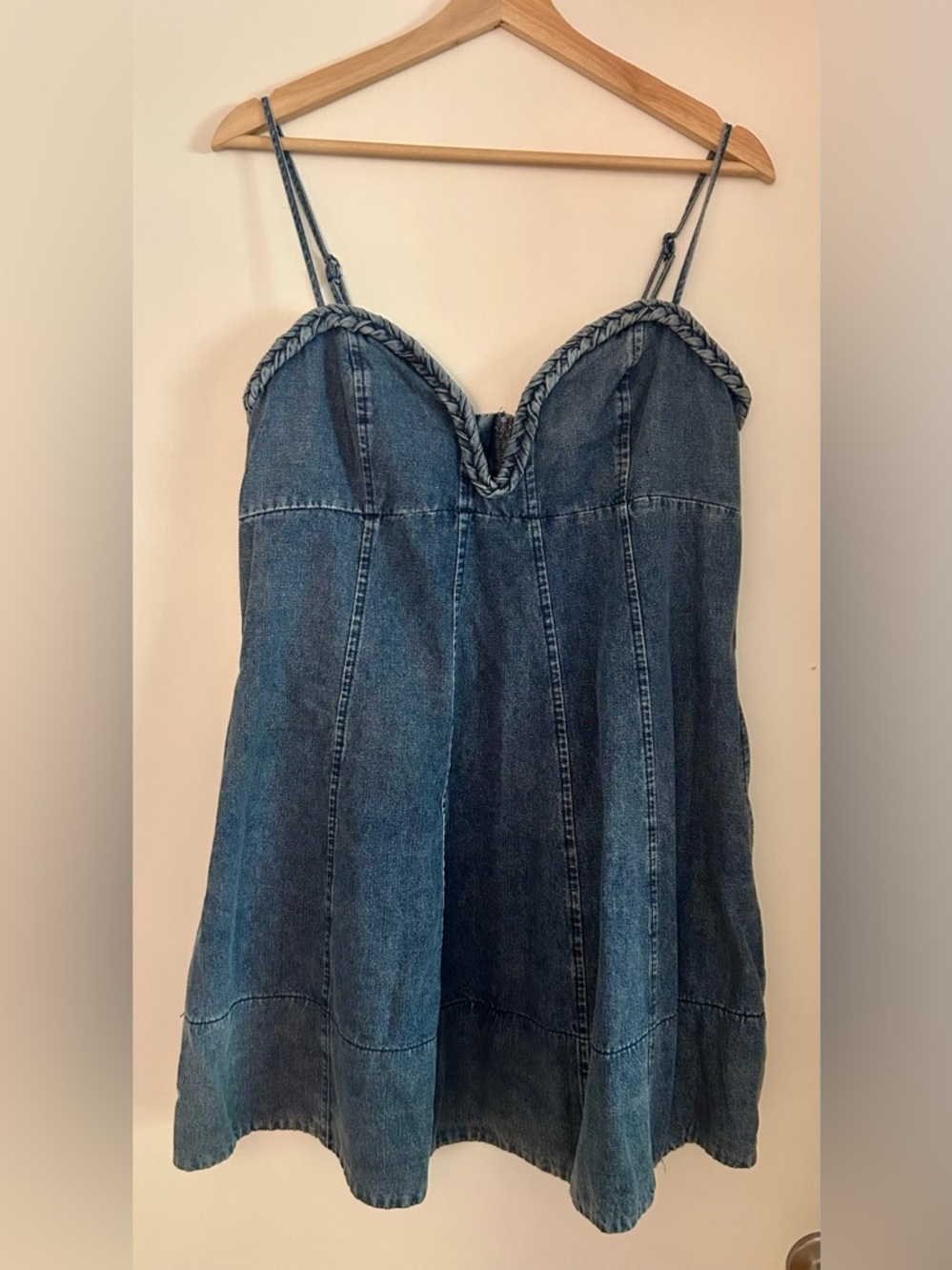 Denim Braided Trim Dress